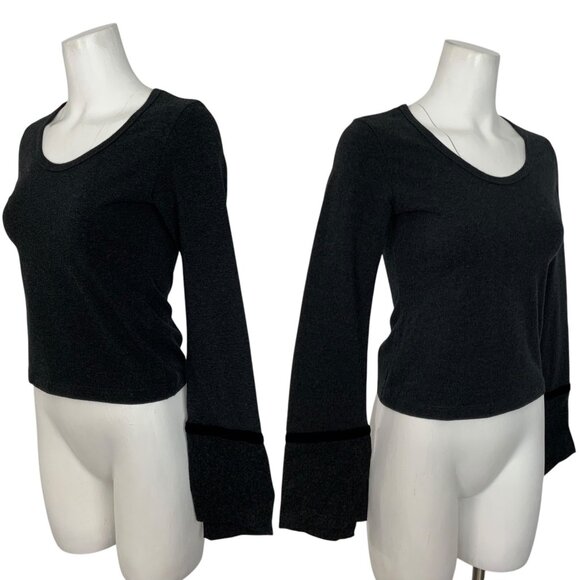 Munthe Plus Simonsen Copenhagen Tee Shirt Top S Bell Sleeve Wool Blend - Picture 3 of 12